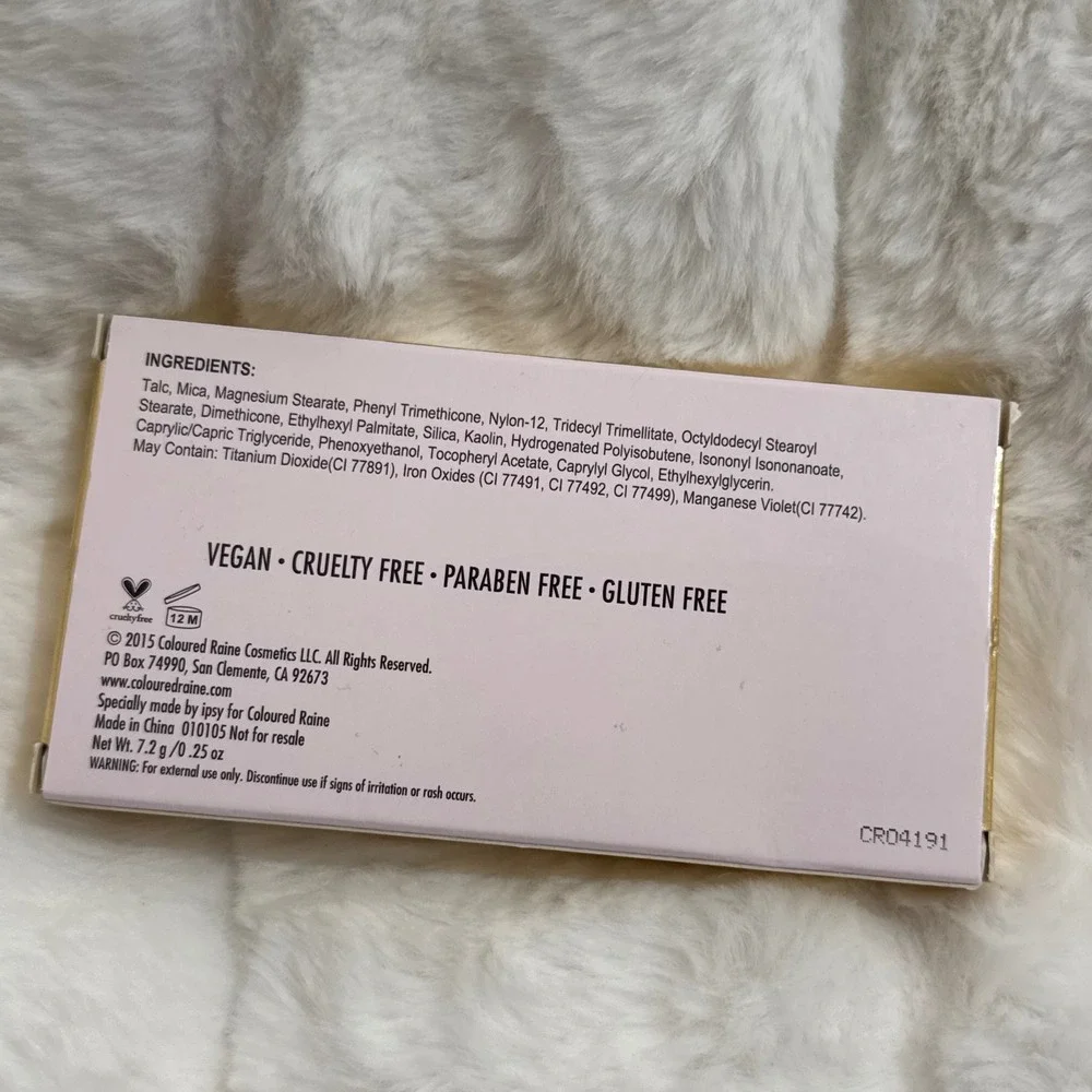 Coloured Raine Mimosa Moment Eyeshadow Palette 6‎ Warm Shades NIB Vegan